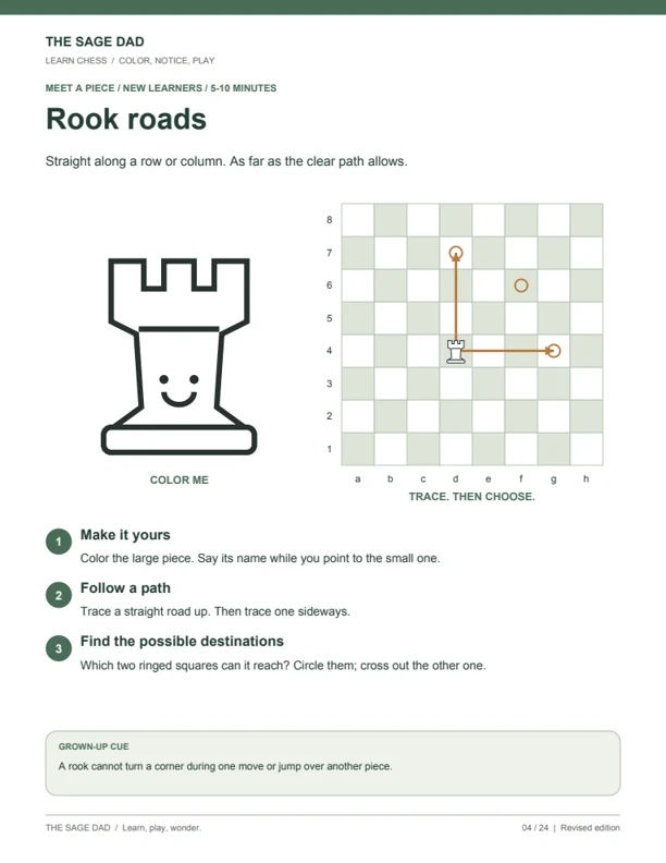Preview of a printable chess activity